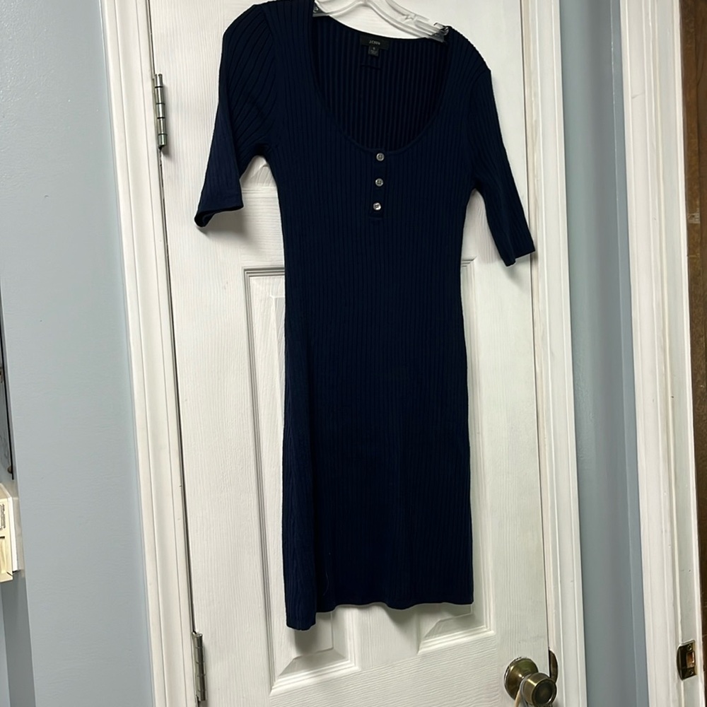 J Crew navy sweater dress size S